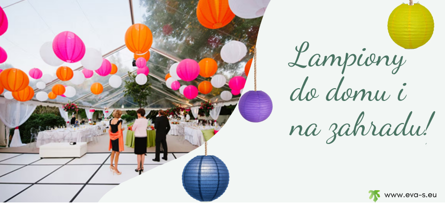 Barevné dekorativní lampiony na party, svatbu